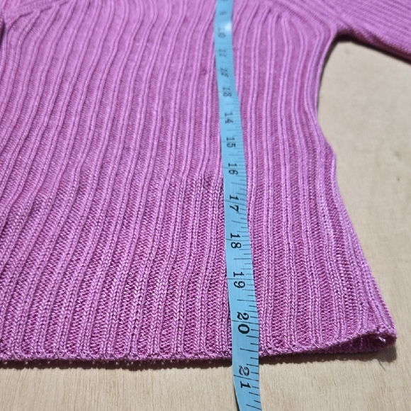 SW3 Free People Game On Butterfly Blush  Cardigan Sweater Sz Md Ribbed Oversized - Picture 8 of 12